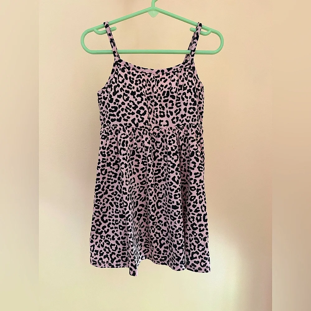 Pink Leopard Spaghetti Strap Dress | Girls Size 3T | The Children’s Place